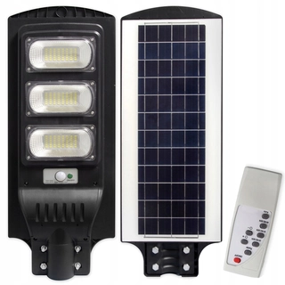Uličná lampa - Pouličné svietidlo 150 W 3000 lm na batérie, solárne